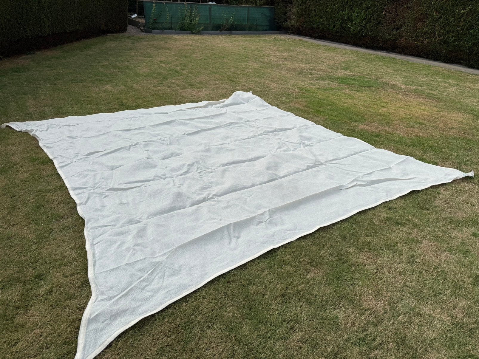 Schaduwdoek 3,5x3,5m kleur: creme, Ophalen, Zo goed als nieuw