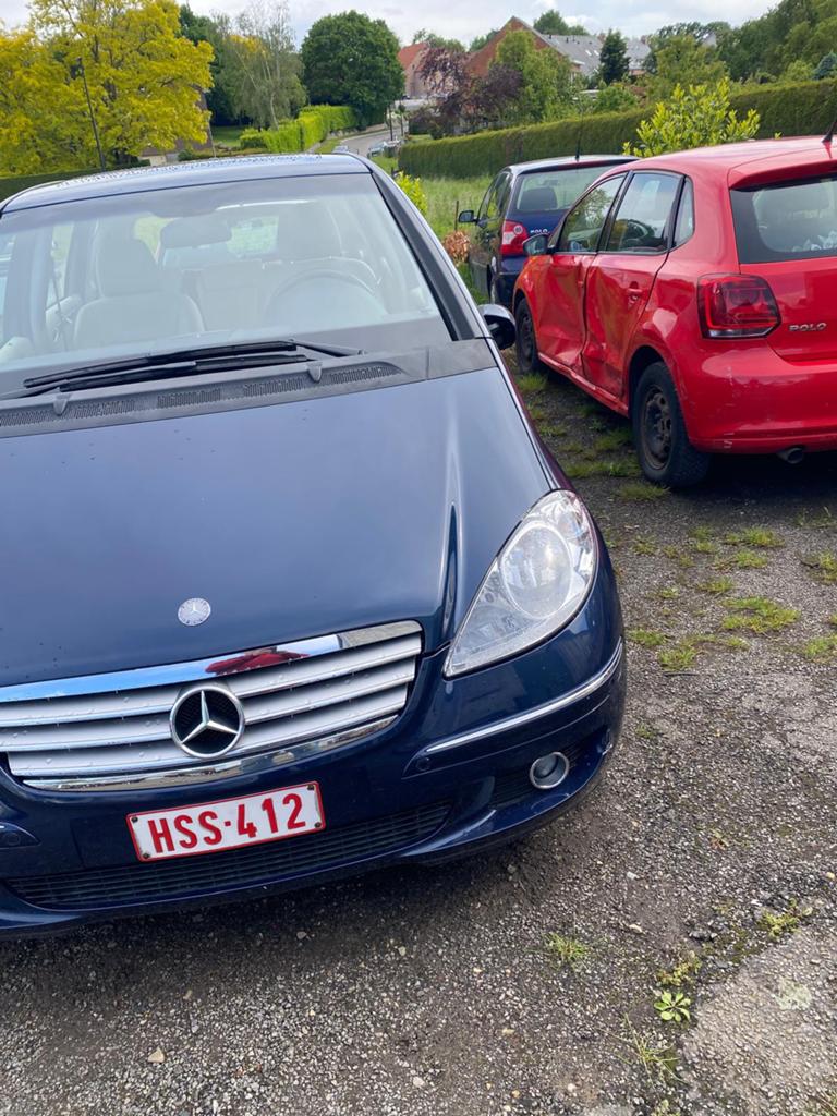 Te koop Mercedes klasse A blauw int beige leer, Auto's, Mercedes-Benz, Automaat, Beige, Leder, Particulier
