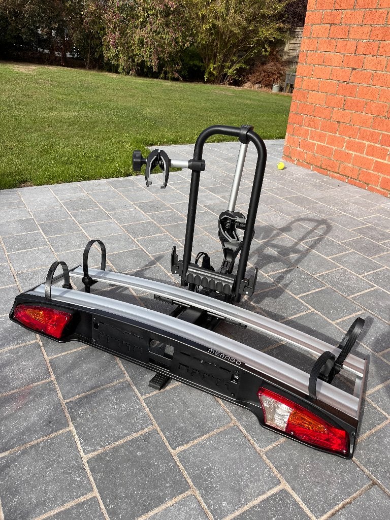 porte-vélos Menabo Alioth pour 2 vélos, Support d'attelage, Comme neuf, Enlèvement, 2 vélos