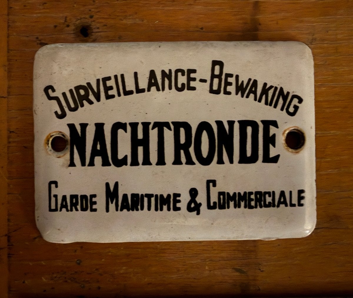 Plaque émaillée Nachtronde, Collections, Enlèvement ou Envoi, Utilisé