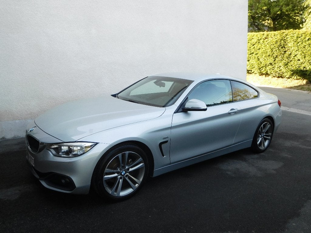 bmw 420i, Autos, Cuir, Argent ou Gris, Noir, 2 portes