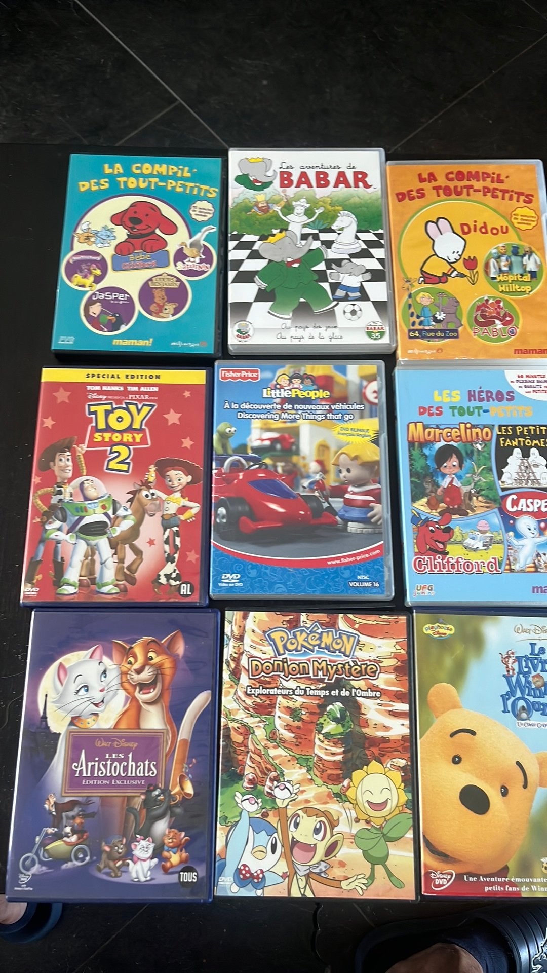 Lot de 9 DVD originaux, parfaits pour enfants et tout‑petits, CD & DVD, Enlèvement, Comme neuf