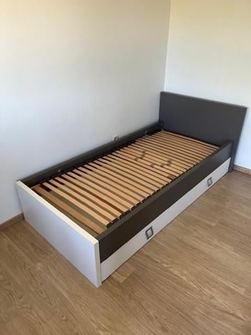 1-persoonsbed: zeer goede staat, Huis en Inrichting, Slaapkamer | Bedden, Ophalen, 90 cm, Eenpersoons, Zo goed als nieuw