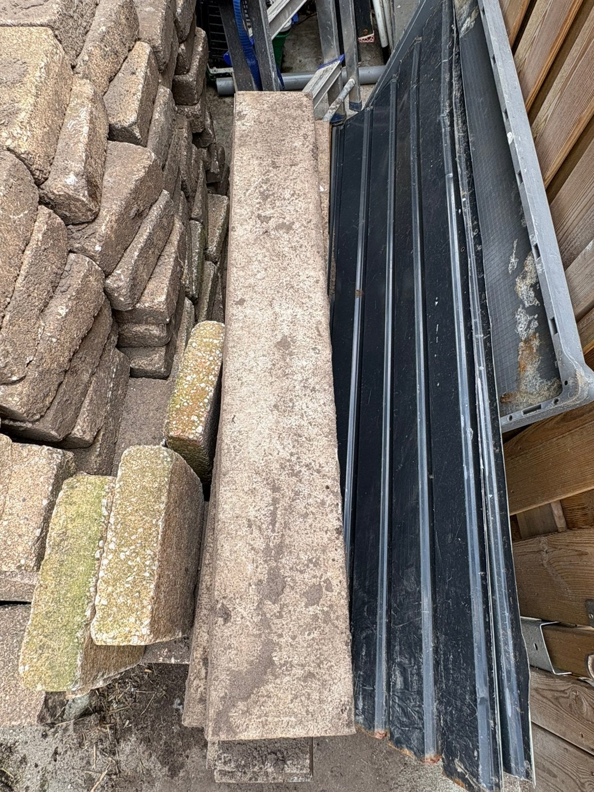 6 boordstenen, Jardin & Terrasse, Traverses & Bordures, Enlèvement, Utilisé