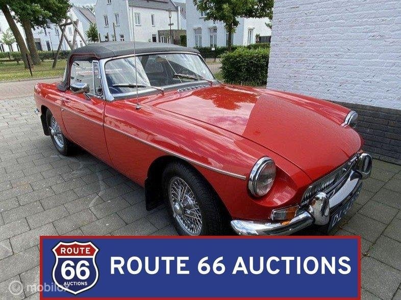 MG MGB Cabriolet | 1966 | Route 66 Auctions, Auto's, Oldtimers, Bedrijf, Te koop, MG, Benzine, Overige carrosserie, Handgeschakeld