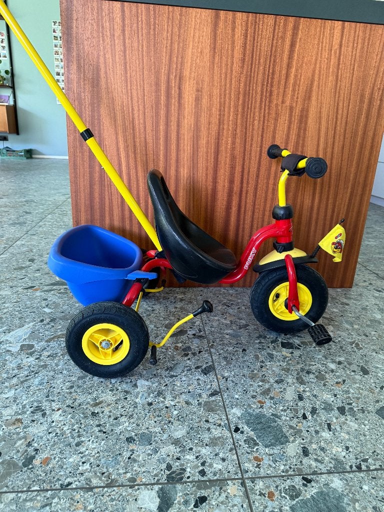 Tricycle Puky avec poussoir, Vélos & Vélomoteurs, Frein à rétropédalage, Puky, Enlèvement, Utilisé