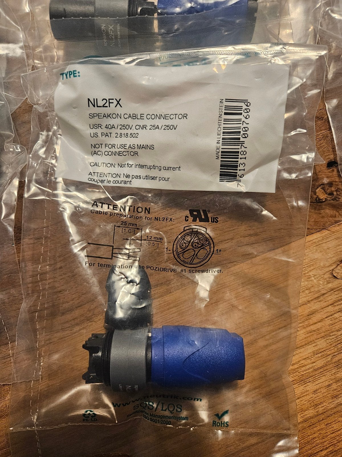 14x Neutrik NL2FX Speakon Kabel Connectoren, Verzenden