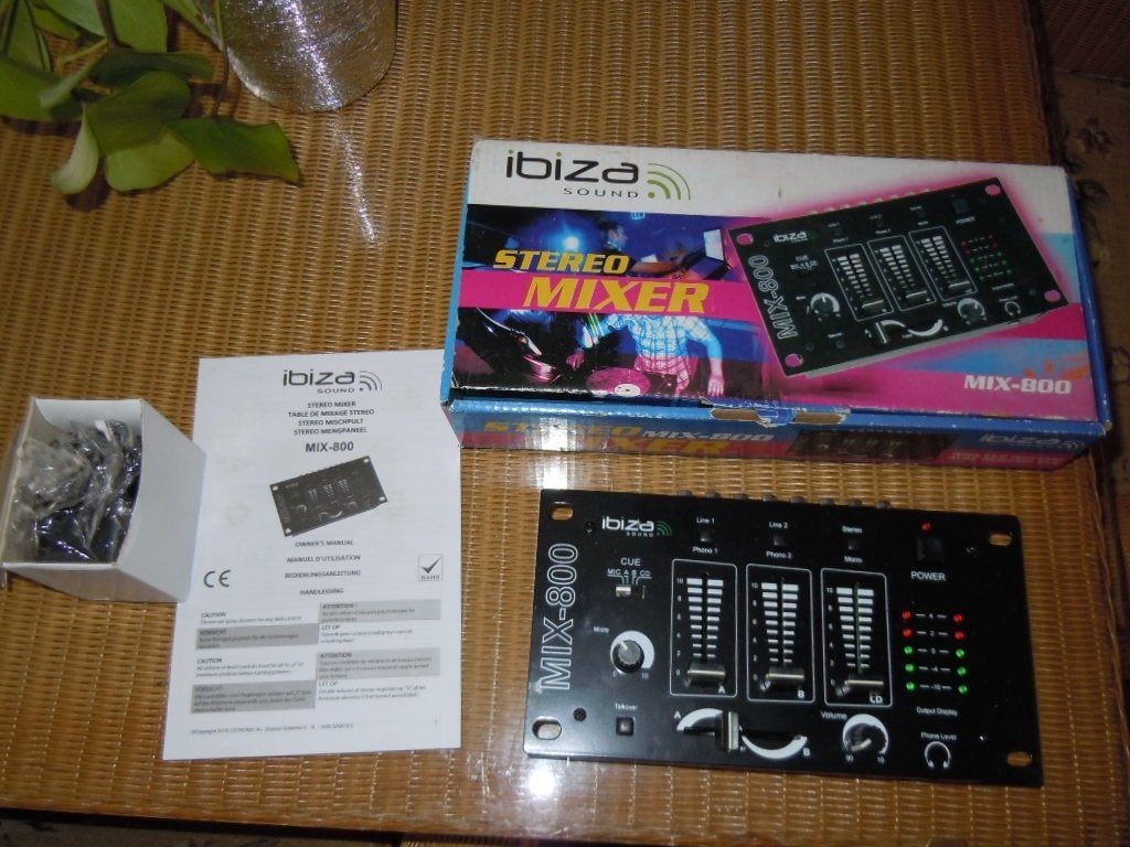 stereo mixer mix-800 ibiza-sound, Musique & Instruments, Tables de mixage, Enlèvement