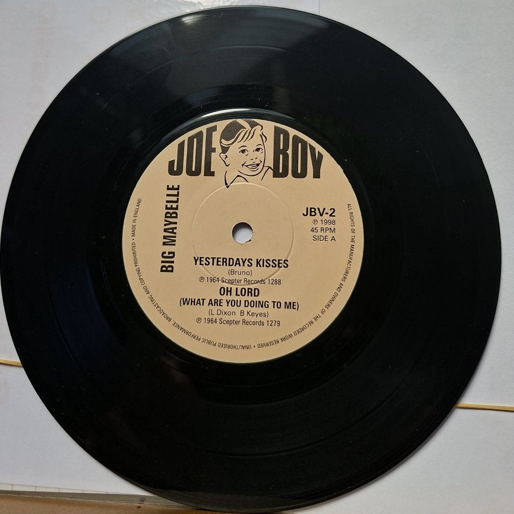 Popcorn Groove / Big Maybelle – Yesterdays Kisses (EP), CD & DVD, Vinyles | R&B & Soul, Enlèvement ou Envoi, 7 inch, Utilisé, Soul