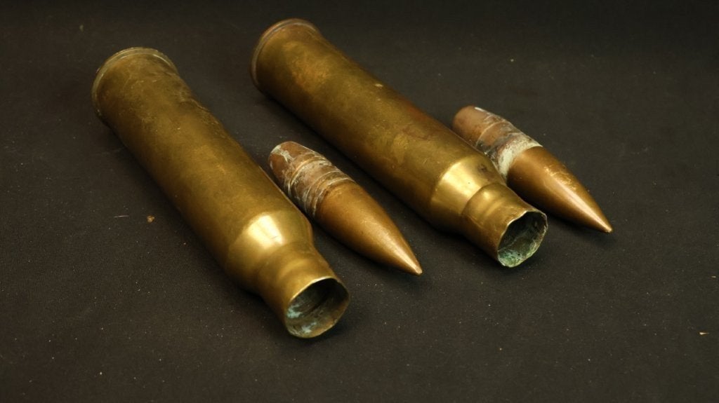 WO2 Franse 25mm Hotchkiss antitankpatroon LEEG, Verzamelen, Ophalen of Verzenden