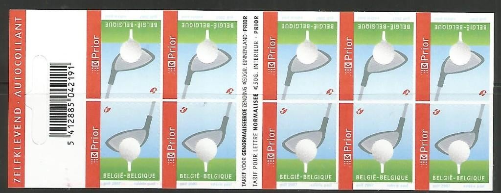 2007 Golf B 73**, Postzegels en Munten, Postzegels | Europa | België, Postfris, Orginele gom, Sport, Zonder stempel, Postfris