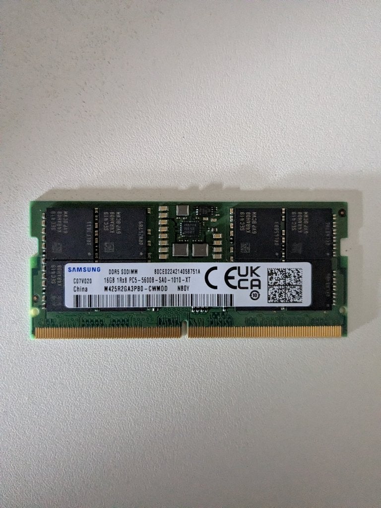 Samsung DDR5 16GB SODIMM, Computers en Software, Ophalen of Verzenden, Zo goed als nieuw, DDR5, Laptop