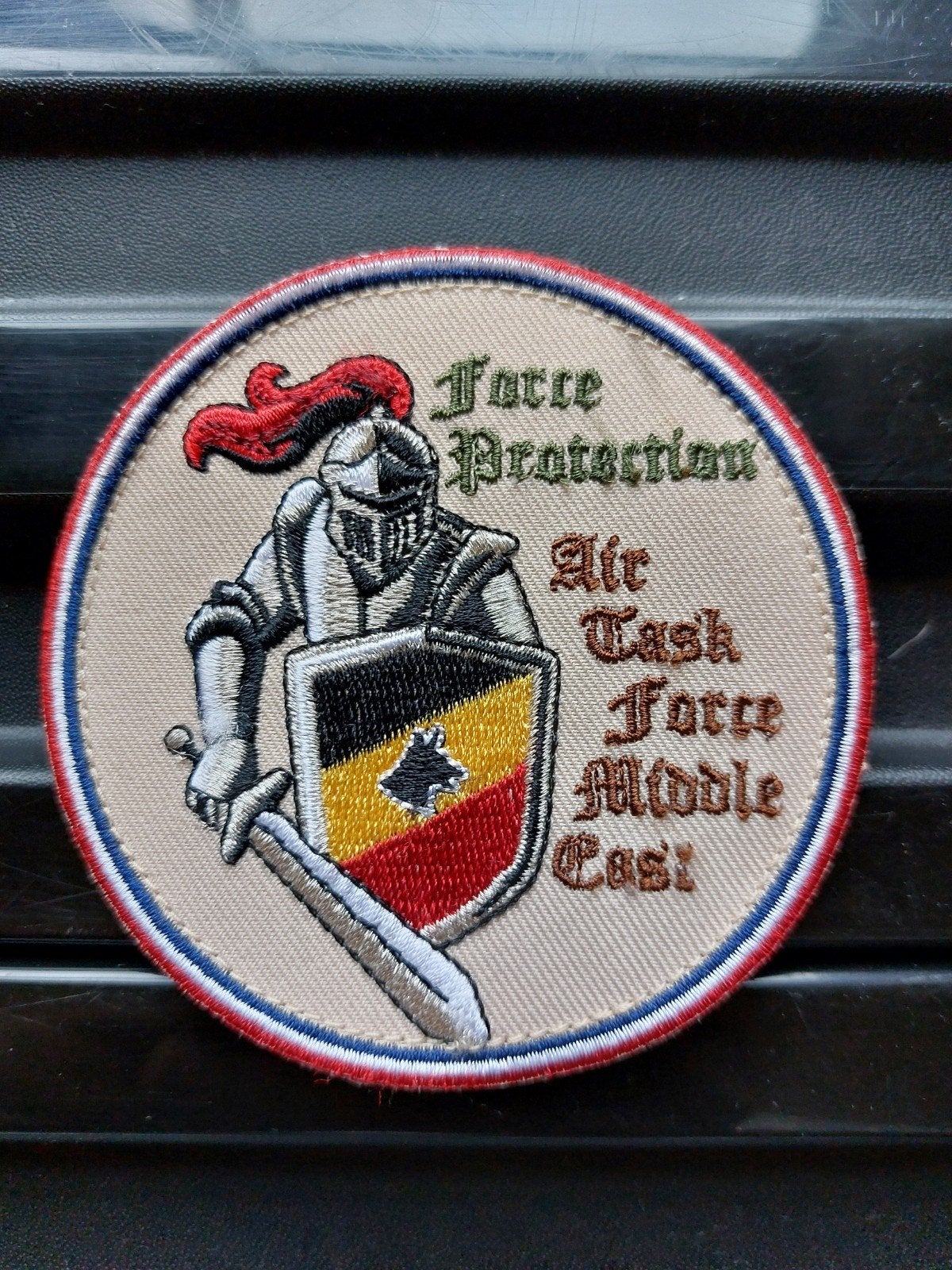 Patch Belgian Air Force ATFME Force protection, Verzamelen, Verzenden, Luchtmacht, Embleem of Badge