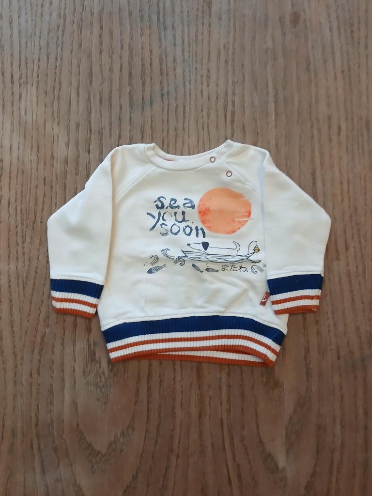 HEMA Baby Sweater "Sea You Soon" - Maat 68 - 100% Katoen, Enfants & Bébés, Vêtements de bébé | Taille 68, Utilisé, Garçon, Pull ou Veste