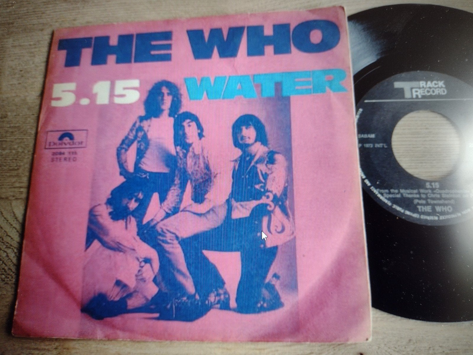 7" single: THE WHO: 5.15 - WATER (Belgische persing 1973), Gebruikt, 7 inch, Ophalen of Verzenden, Beschermende buitenhoes