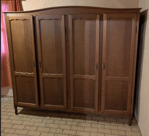 kleerkast, 200 cm ou plus, Rustiek, Utilisé, Chêne