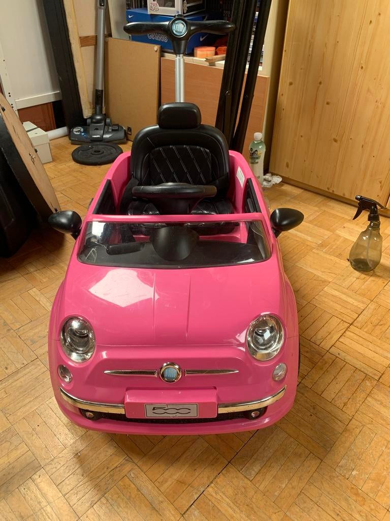Fiat 500 Loopauto - Roze met duwstang - Vanaf 12 maanden, Verzenden, Zo goed als nieuw