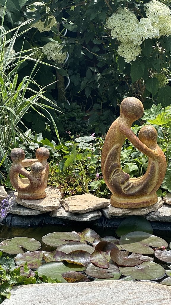 2 Nieuwe Latijns Amerikaanse terracotta standbeelden - 40€, Antiek en Kunst, Groep mensen, Natuurlijk materiaal, Ophalen of Verzenden