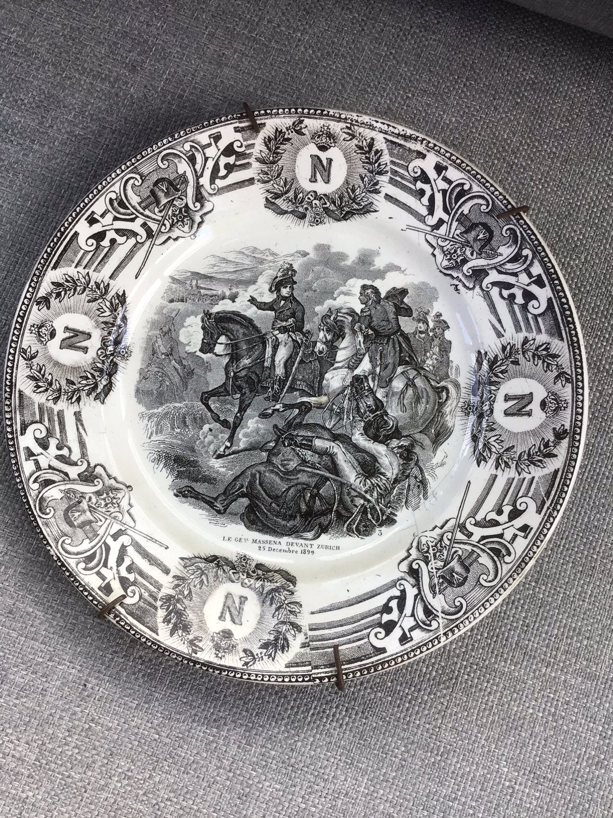 Ancienne assiette Napoleon BF., Antiquités & Art, Enlèvement ou Envoi