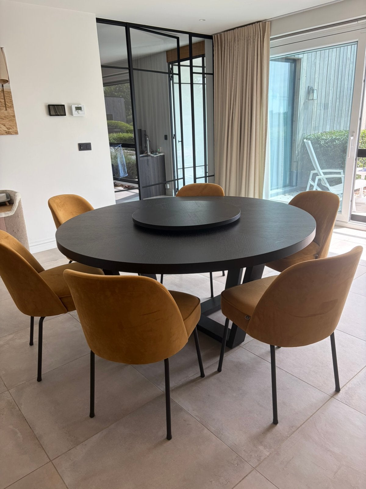 Eettafel en stoelen, Huis en Inrichting, Ophalen, Zo goed als nieuw