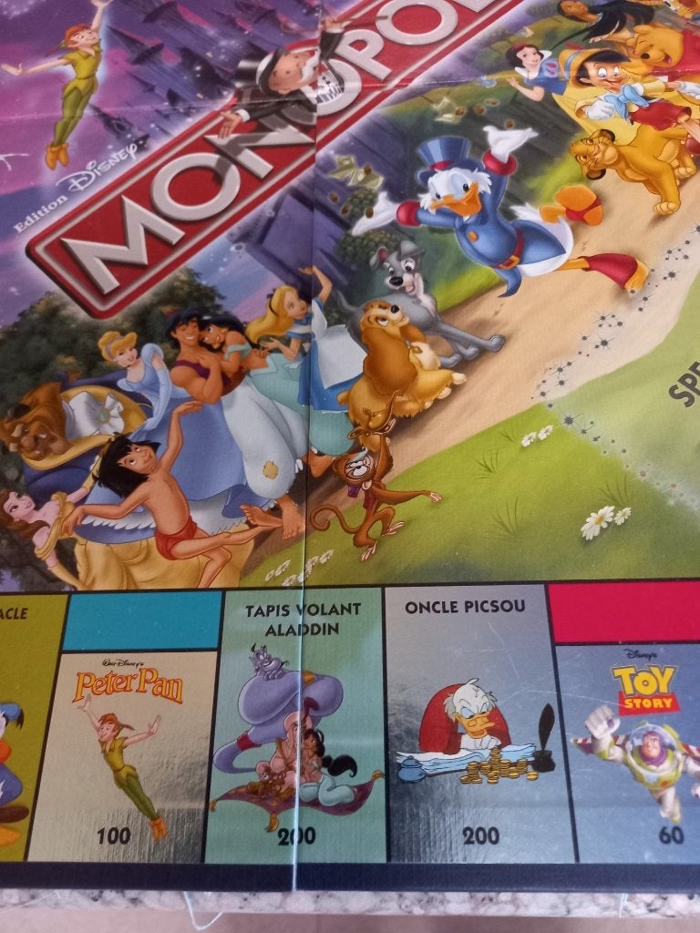 Onvolledige Monopoly Disney in Franse taal voor 2 euro, Hobby en Vrije tijd, Ophalen, Gebruikt