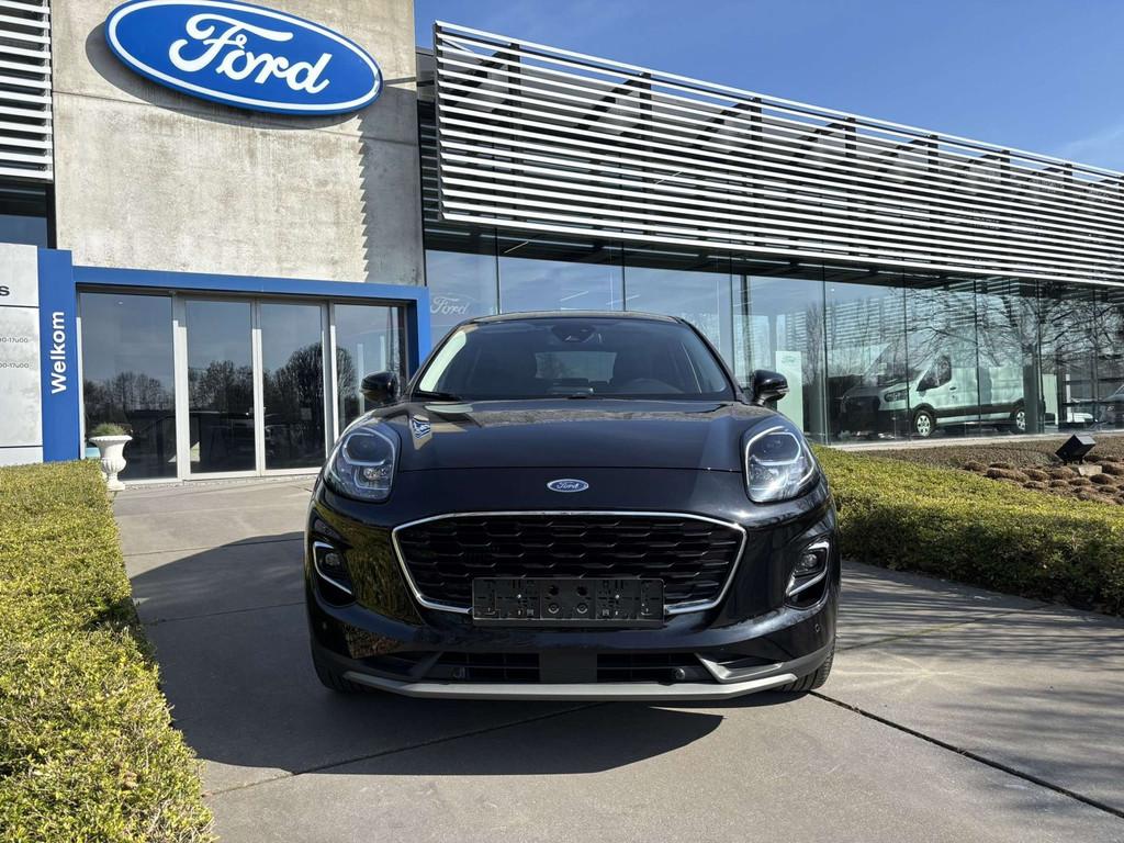 Ford Puma Ecoboost mHEV Titanium X AUTOMAAT (bj 2023), Auto's, Automaat, Parkeersensor, Zwart, Bedrijf