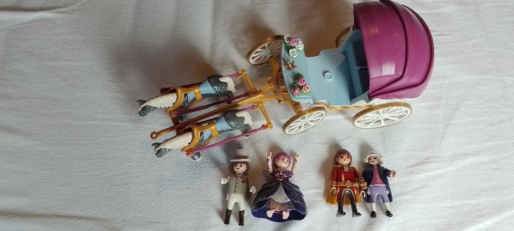 playmobil koets met figuurtjes., Ophalen of Verzenden, Gebruikt, Complete set