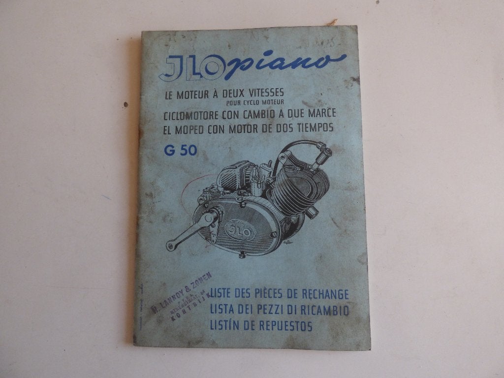 LISTE DES PIÈCES DU PIANO JLO G50 À 2 VITESSES, Vélos & Vélomoteurs, Enlèvement ou Envoi, Utilisé