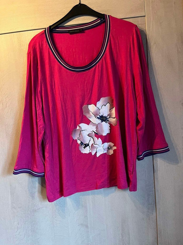 truitje stretch roze claude arielle 50, Enlèvement ou Envoi, Rose, Chemise ou Top, Porté