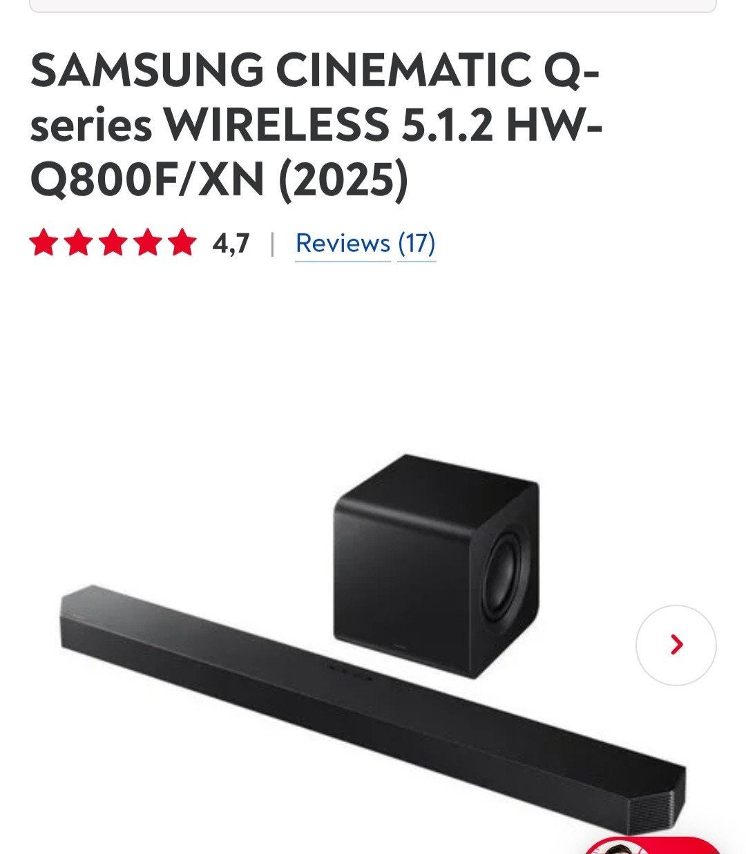 barre de son Samsung Q800F NEUF, Enlèvement, Neuf
