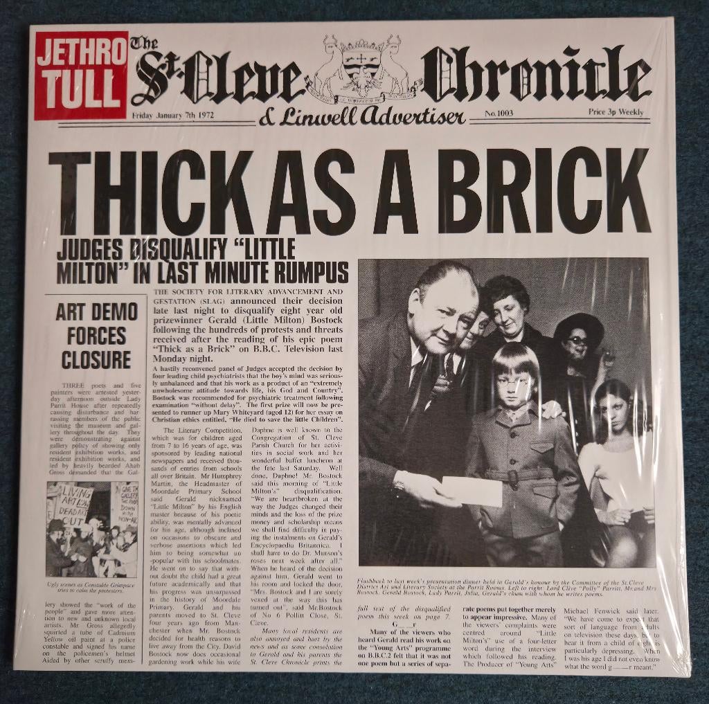 Jethro Tull - Thick As A Brick LP, Ophalen of Verzenden, Gebruikt