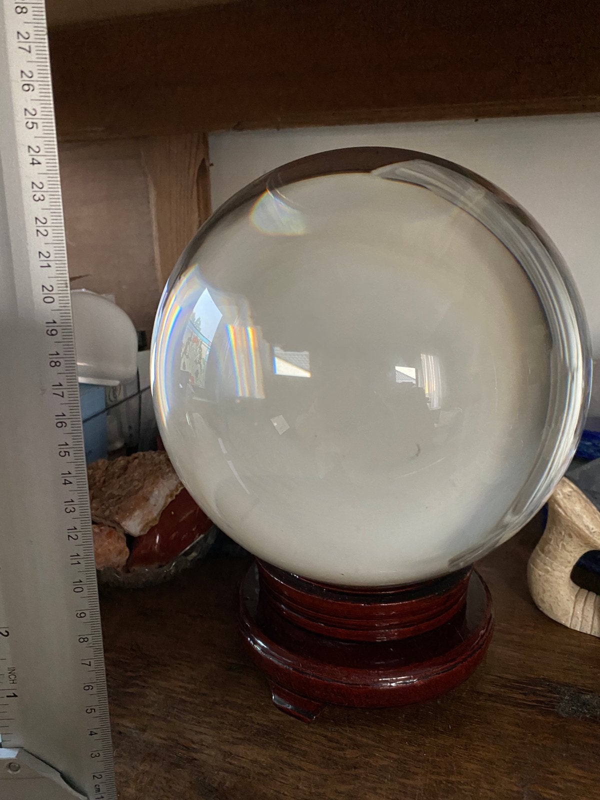 Grote glazen bol - fotografie, Verzamelen, Ophalen, Zo goed als nieuw