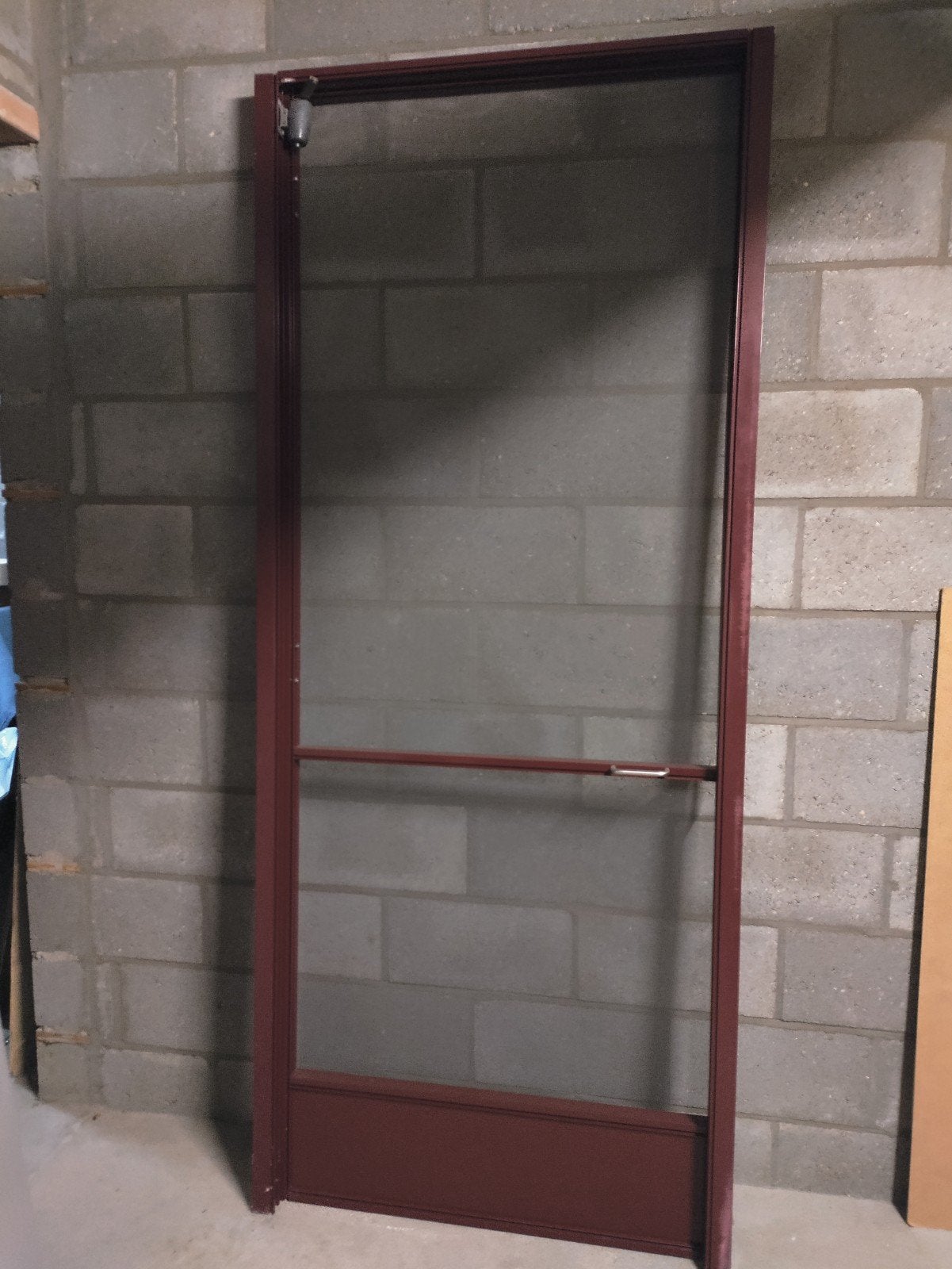 Aluminium vliegendeur, wijnrood, ralkleur nr:3005, Doe-het-zelf en Bouw, Ophalen, Gebruikt