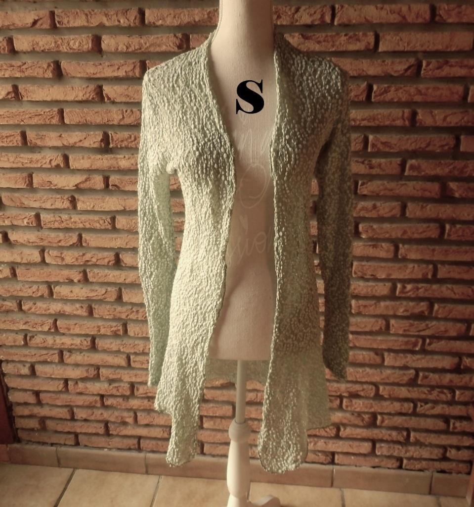 (4)- gilet femme t.S vert - made in italy -, Enlèvement ou Envoi, Taille 36 (S), Comme neuf, Vert