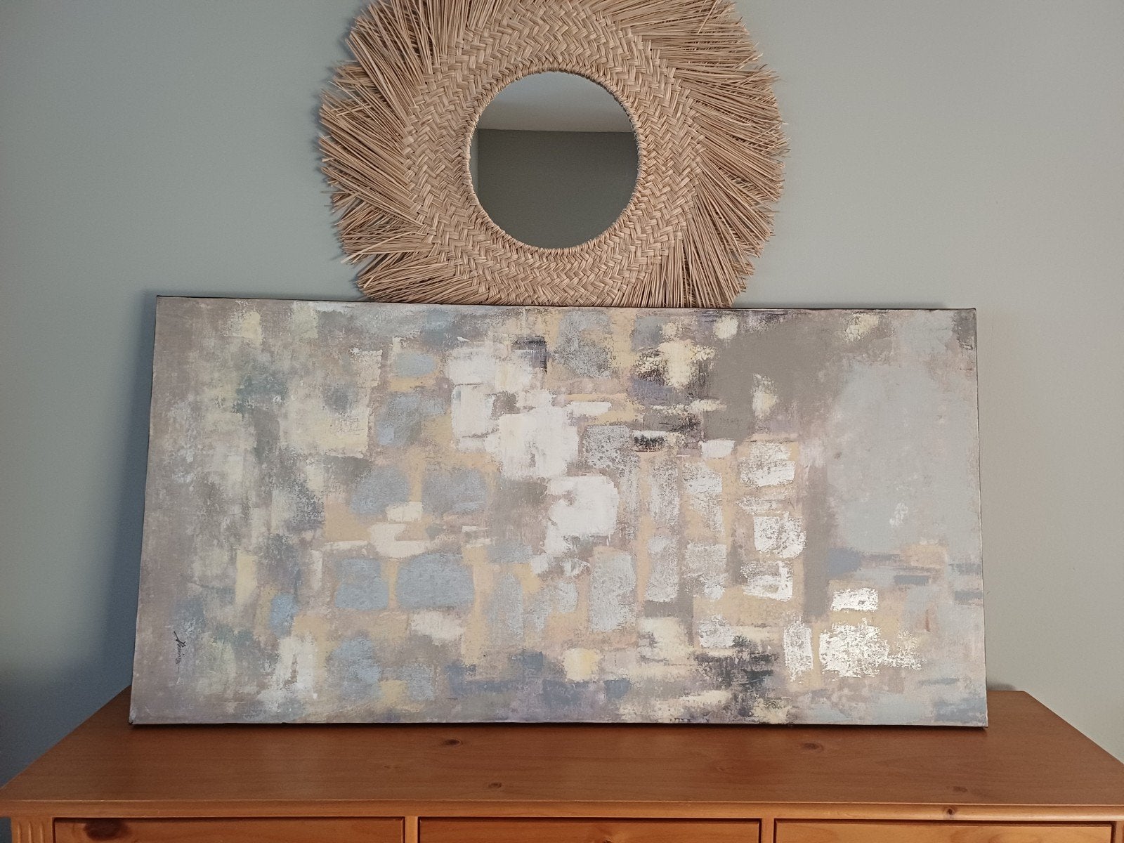Grande toile abstraite 70x140, Enlèvement