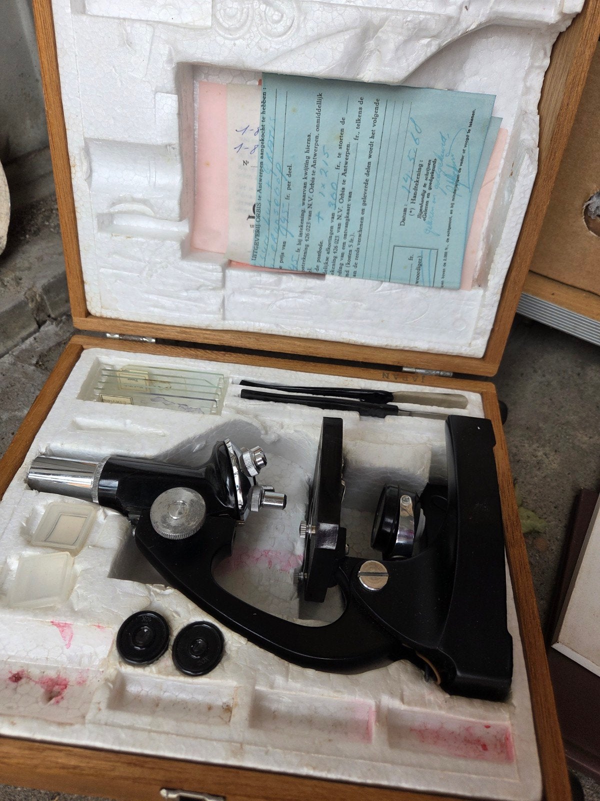 Oude microscoop 1968, Audio, Tv en Foto, Optische apparatuur | Microscopen, Ophalen