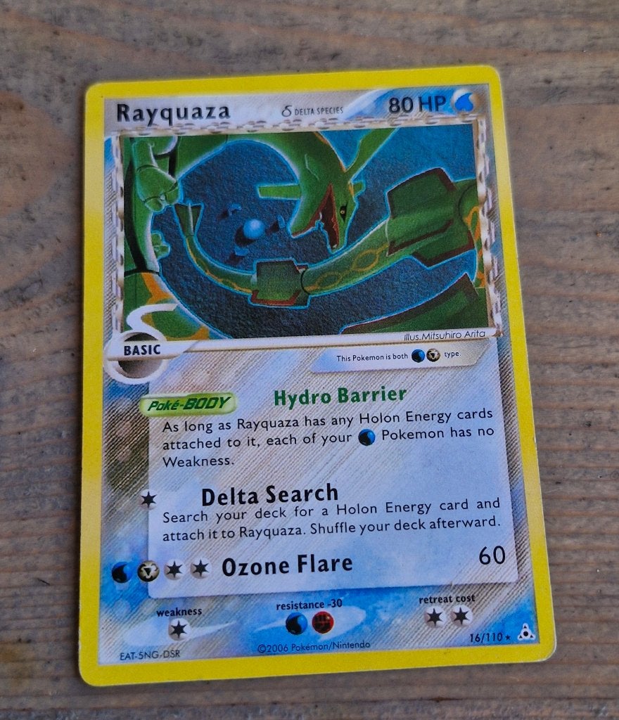 Rayquaza, Ophalen of Verzenden, Gebruikt, Losse kaart
