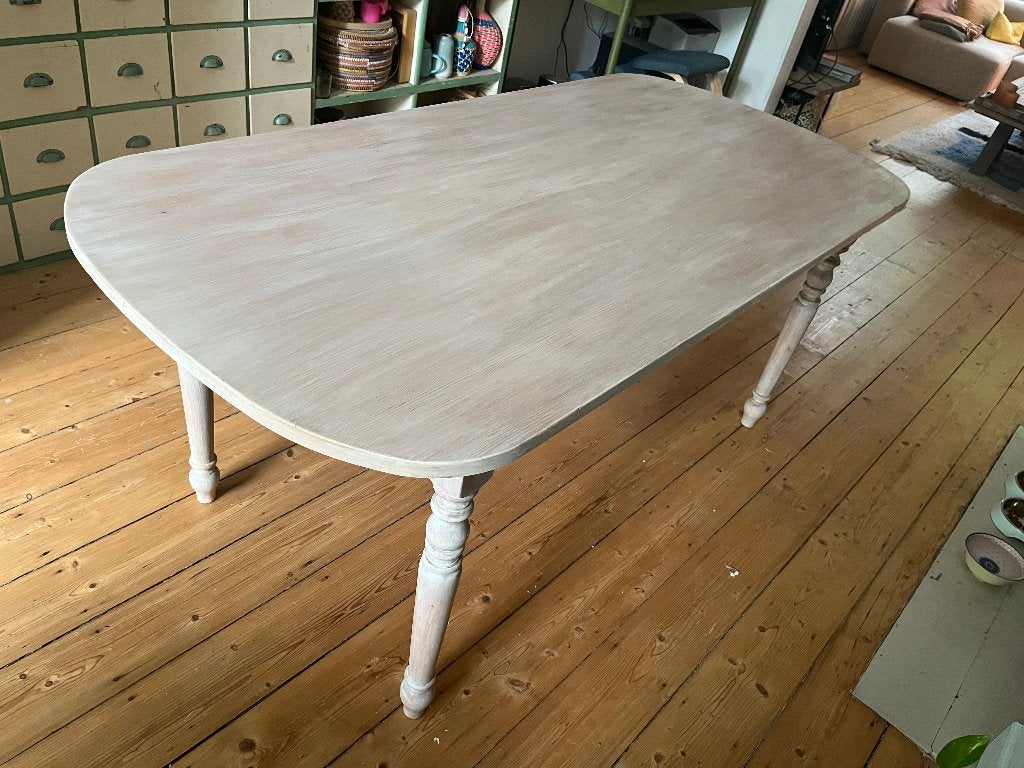 Houten tafel met mooie gedraaide poten, Ophalen, Gebruikt, 50 tot 100 cm, Landelijk