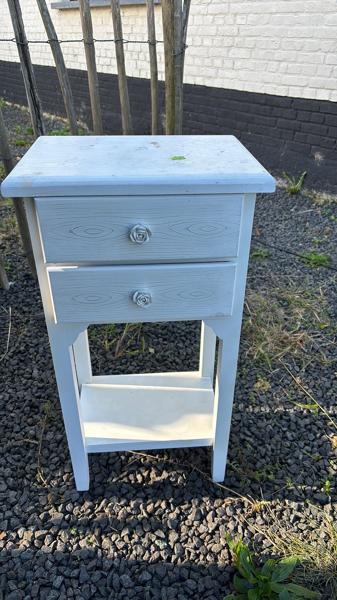 Tables de chevet blanches., Enlèvement, Utilisé, Bois
