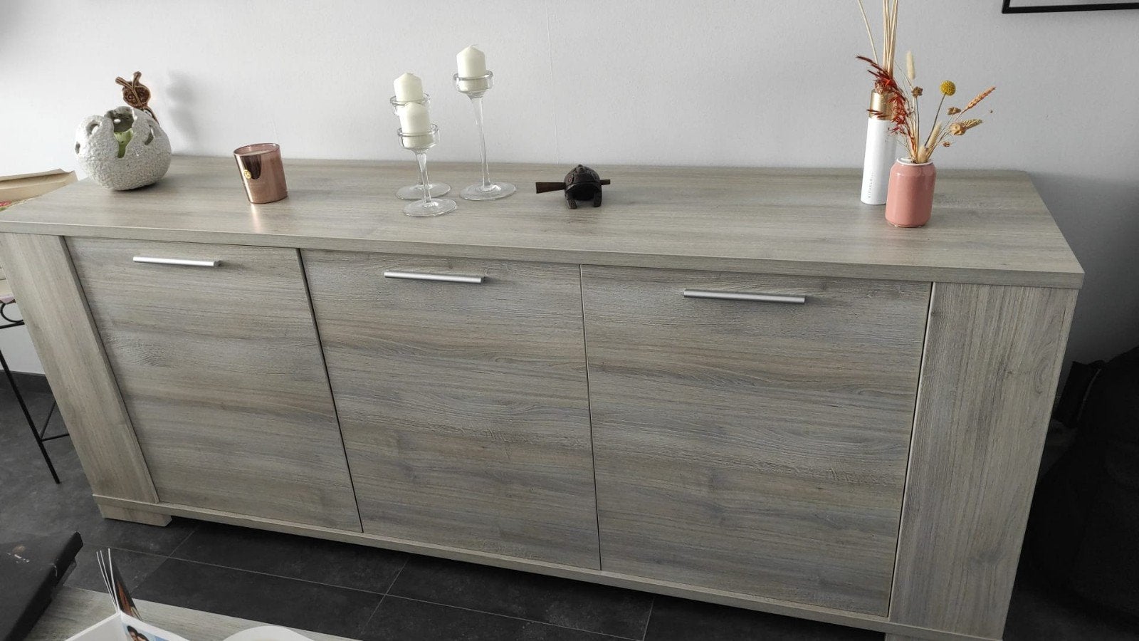 Tafel + barkast + dressoir, Maison & Meubles, Enlèvement, Comme neuf, 4 à 6 chaises
