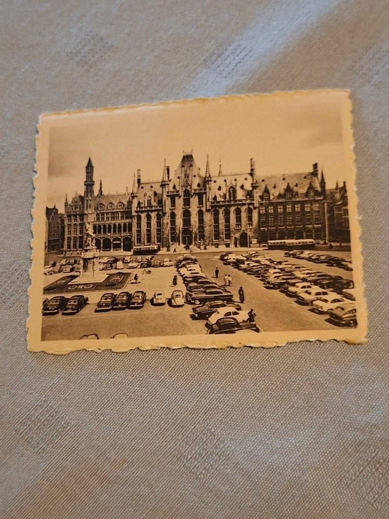 Prentje/Chromo:Brugge / Paleis van het Provinciaal Bestuur, Collections, Enlèvement ou Envoi, Gravure, Utilisé, 1940 à 1960
