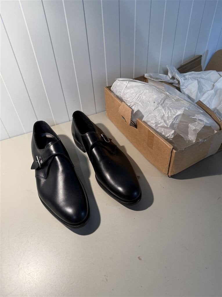 Alfred Sargent Handgemaakte Monnik Zwart maat UK 11.5 eu 46,, Kleding | Heren, Ophalen of Verzenden, Zo goed als nieuw, Zwart