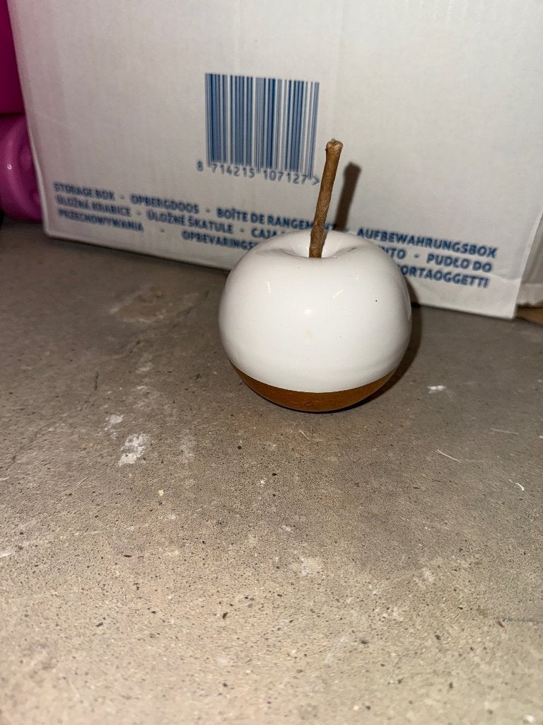Décoration pomme Maisons du Monde rosée et blanche, Enlèvement ou Envoi, Comme neuf