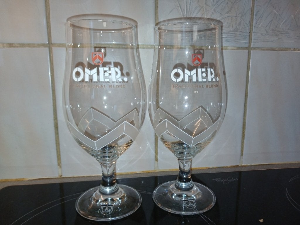 Omer glas (2), Verzamelen, Ophalen of Verzenden, Zo goed als nieuw, Glas of Glazen