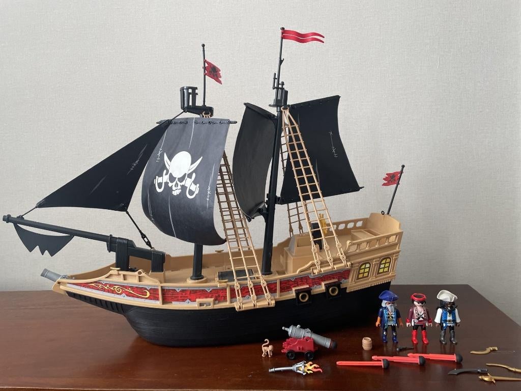 PLaymobil grote piratenboot, Kinderen en Baby's, Speelgoed | Playmobil, Ophalen of Verzenden, Zo goed als nieuw, Complete set
