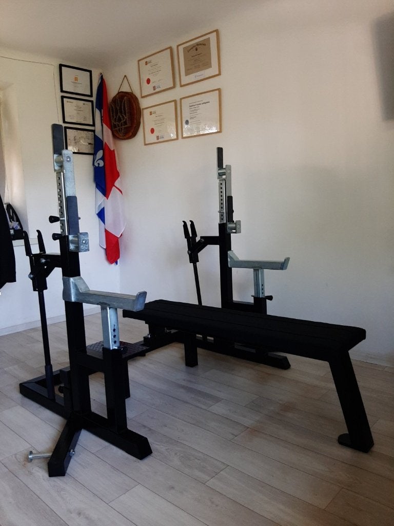 TTEKA Powerlifting 2025 Competition combo rack (LF-46), Sports & Fitness, Équipement de fitness, Neuf, Banc d'exercice, Bras, Jambes
