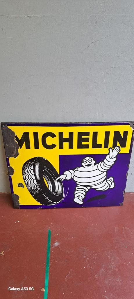 Emaille bord  MICHELIN !!, Verzamelen, Ophalen