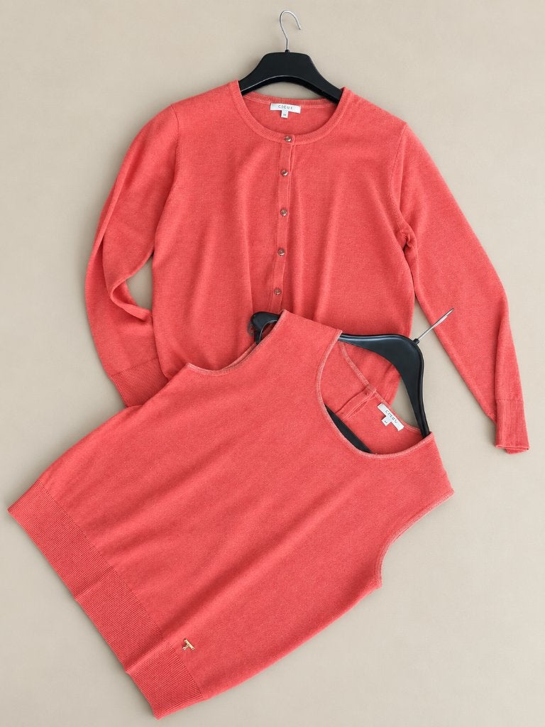 Ensemble double en laine mérinos GIGUE - taille 40/42, Enlèvement ou Envoi, Rose, Comme neuf, Taille 42/44 (L)