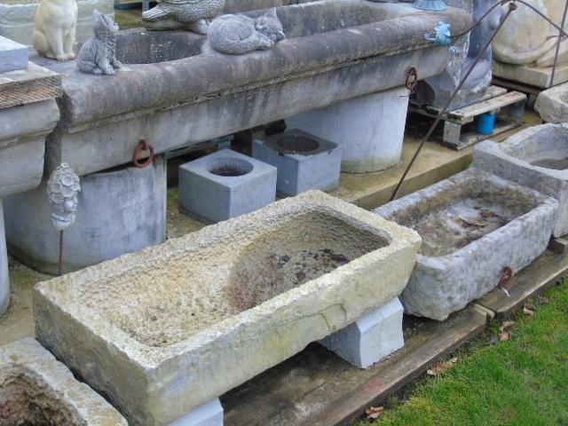 Antieke Belgische blauwstenen trog of trog, zie foto's, Ophalen, Steen, Gebruikt, Minder dan 30 cm