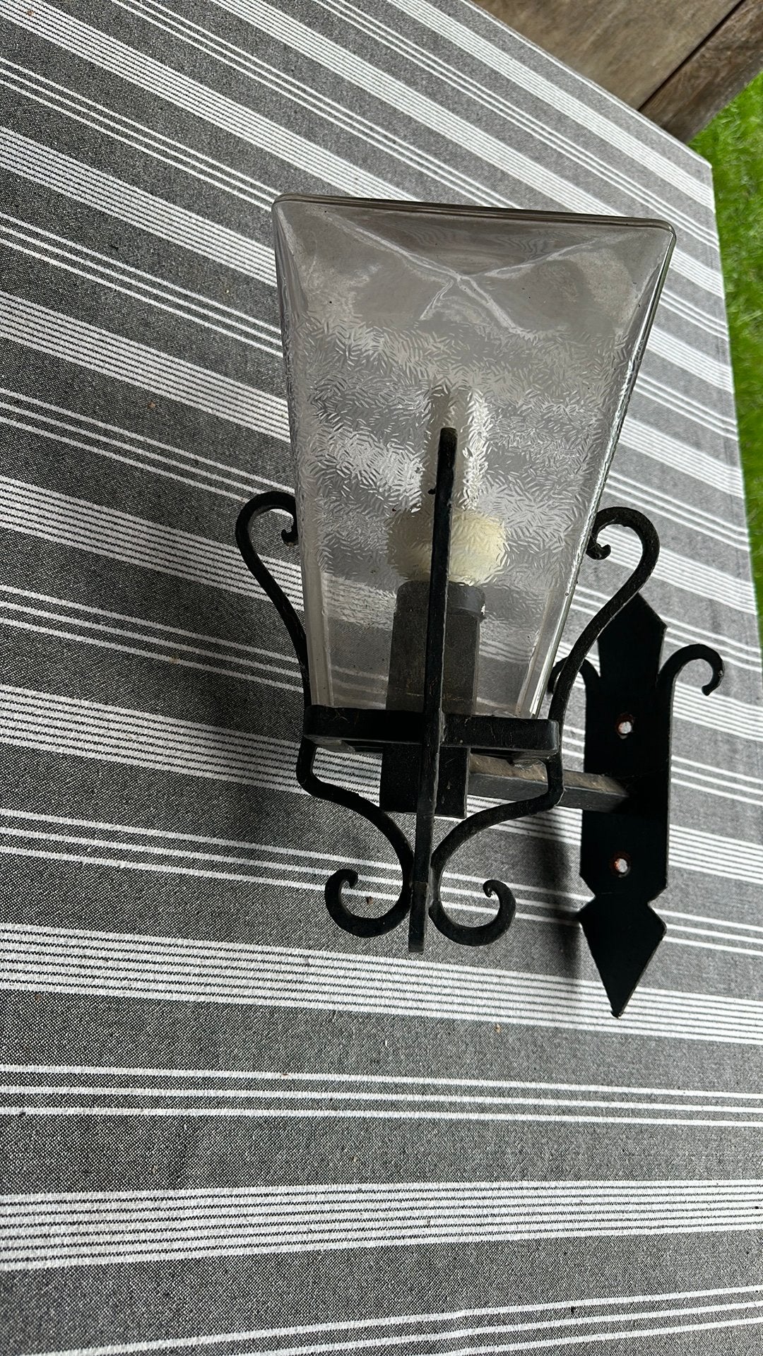 Lamp, Tuin en Terras, Buitenverlichting, Ophalen, Gebruikt, IJzer, Wandlamp